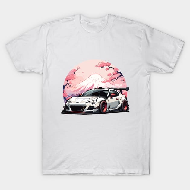 Subaru BRZ Car Art - Widebody Modified JDM Car T-Shirt by JDM-Rey